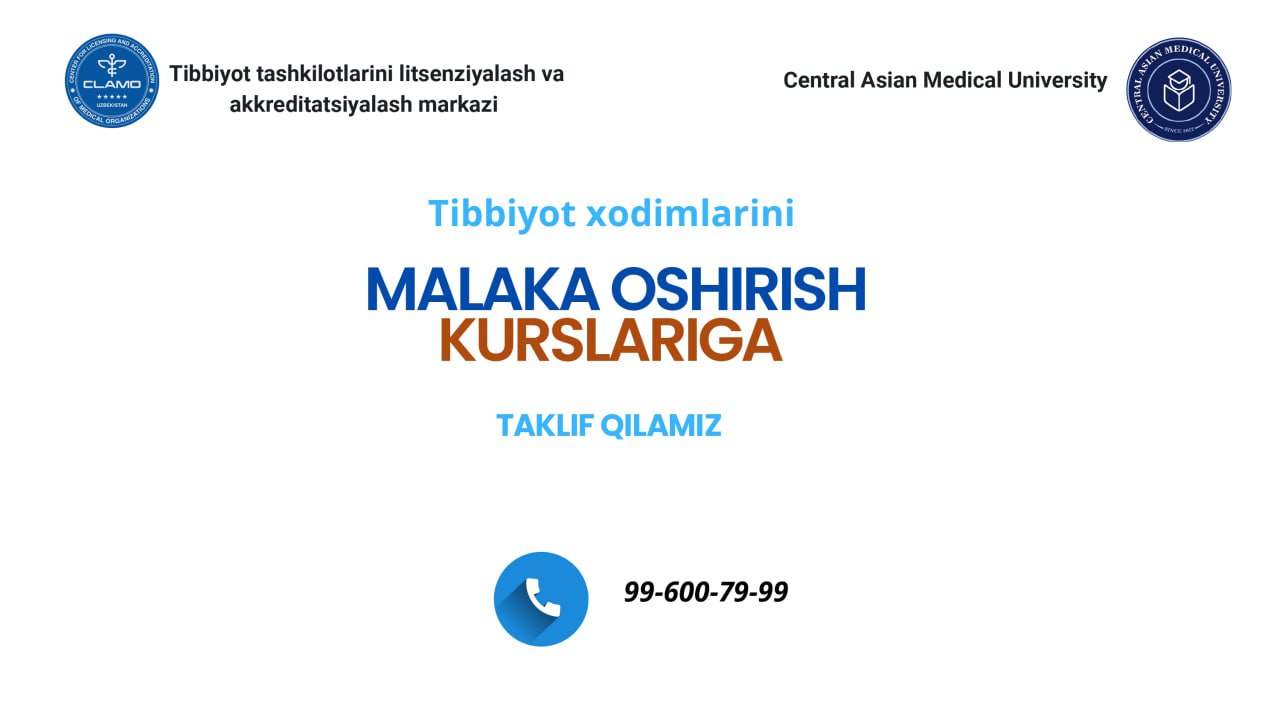 Malaka oshirish kurslariga taklif etamiz